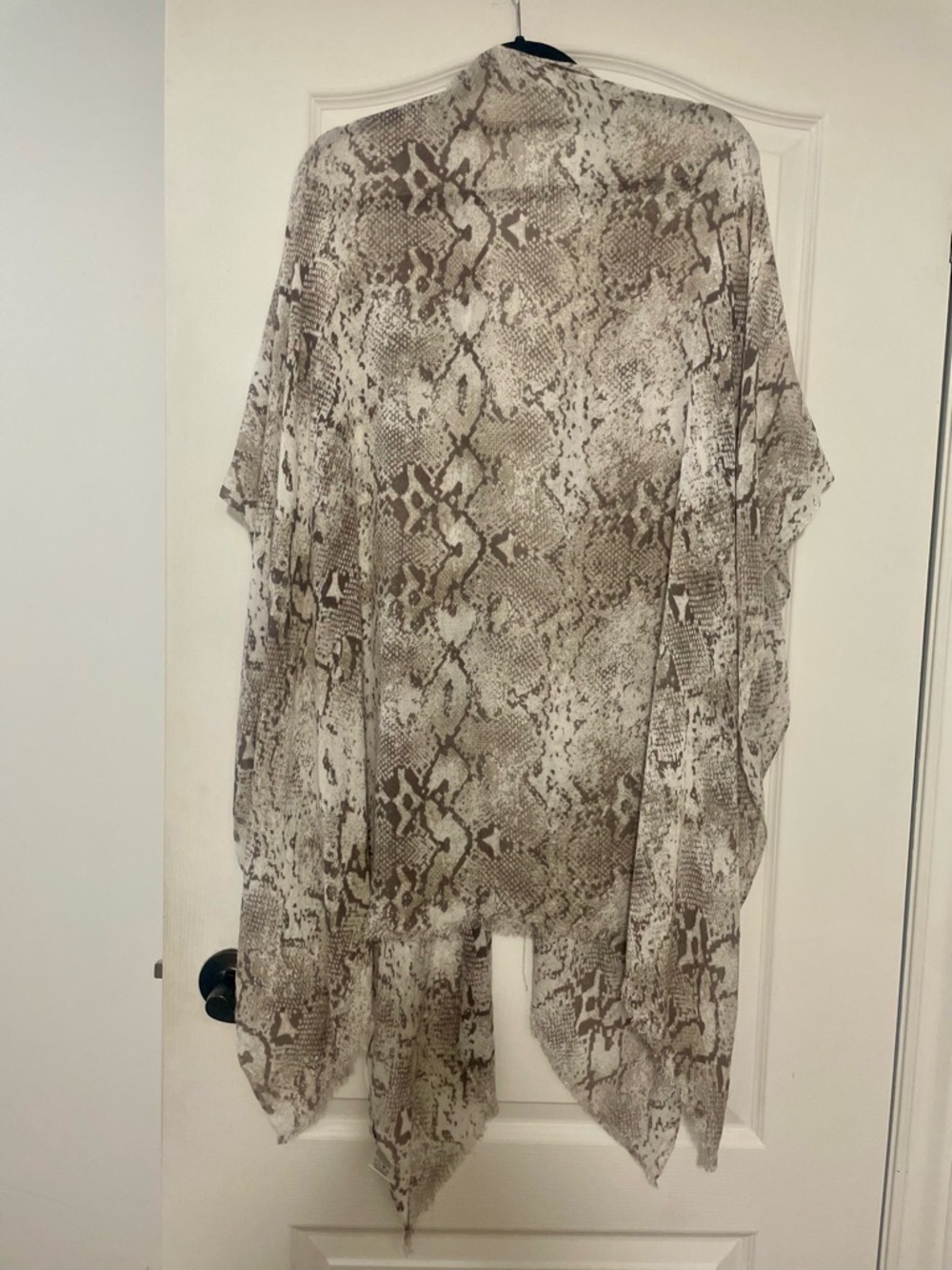 Gentle Fawn Snake-Print Open Front Kimono - O/S